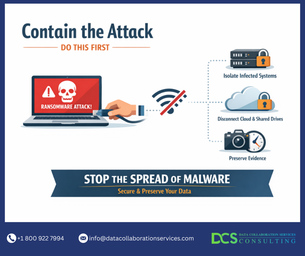 Contain the attack infographic