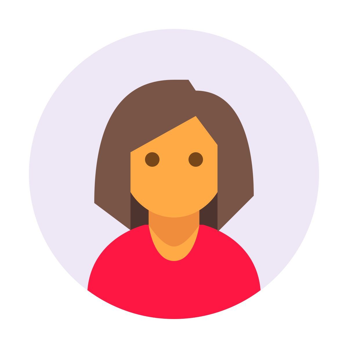 female Profile icon in Color style