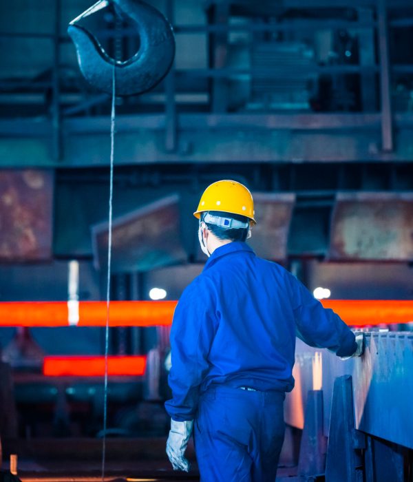 interior view of a steel factory,steel industry in city of China.